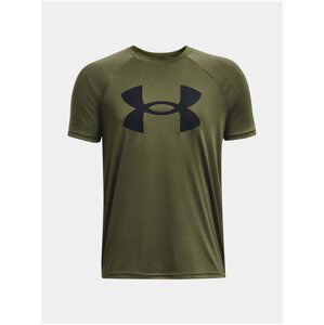 Khaki klučičí sportovní tričko Under Armour Tech