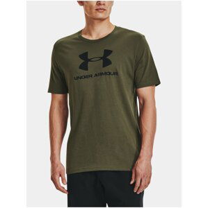 Khaki pánské sportovní tričko Under Armour UA M SPORTSTYLE LOGO SS