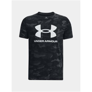 Černé klučičí vzorované tričko Under Armour Sportstyle