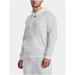 Bílá pánská mikina s kapucí Under Armour UA Rival Fleece Hoodie