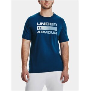 Modré pánské sportovní tričko Under Armour Wordmark