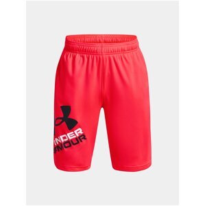 Červené klučičí sportovní kraťasy Under Armour UA Prototype 2.0 Logo Shorts