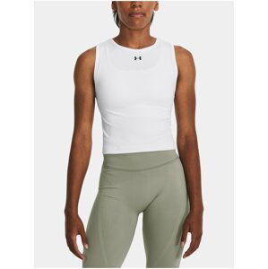 Bílé dámské sportovní crop top tílko Under Armour Train