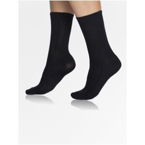 Černé unisex zimní ponožky Bellinda BAMBUS CASUAL UNISEX SOCKS