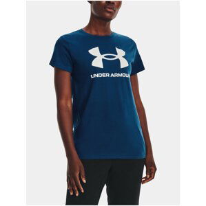 Tmavě modré sportovní tričko Under Armour UA W SPORTSTYLE LOGO SS