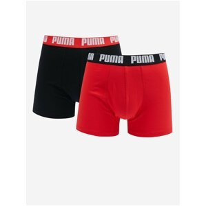 Sada dvou pánských boxerek v černé a červené barvě Puma