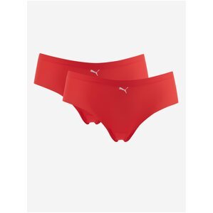Sada dvou dámských bezešvých kalhotek v červené barvě Puma