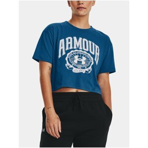 Modré dámské crop top tričko  Under Armour Collegiate