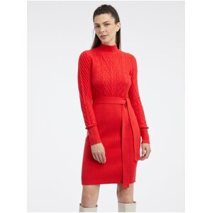 Červené dámské svetrové šaty ORSAY