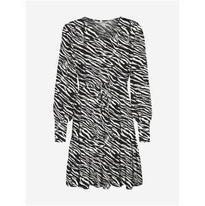 Černo-bílé dámské vzorované šaty AWARE by VERO MODA Harlem