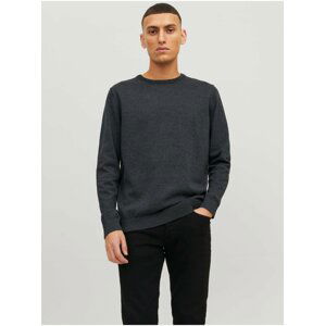 Tmavě šedý pánský svetr Jack & Jones Basic