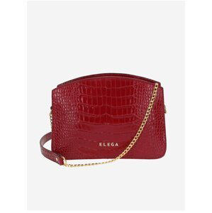 Červená dámská kožená crossbody kabelka Elega Richie