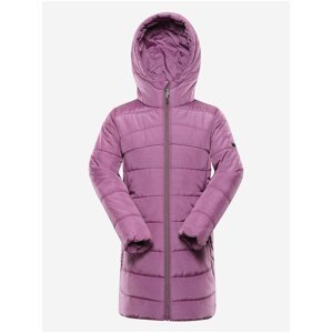 Růžový holčičí zimní prošívaný kabát ALPINE PRO EDORO