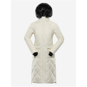 Krémový dámský zimní kabát ALPINE PRO GOSBERA