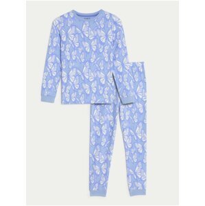 Světle modré holčičí pyžamo s motivem motýlů Marks & Spencer