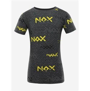 Tmavě šedé dětské vzorované tričko NAX ERDO