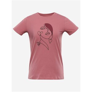 Růžové dámské tričko s potiskem NAX GAMMA