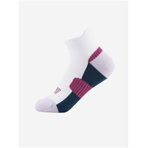 Fialovo-bílé unisex ponožky s antibakteriální úpravou ALPINE PRO CERAHE
