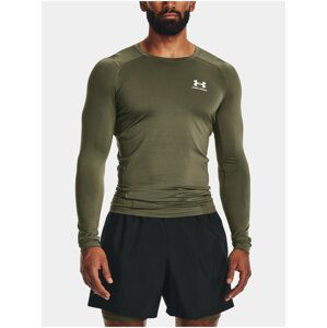 Khaki sportovní tričko Under Armour UA HG Armour Comp LS