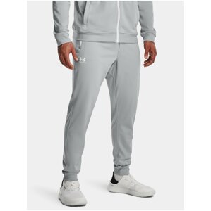 Šedé pánské sportovní tepláky Under Armour SPORTSTYLE TRICOT JOGGER