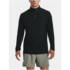 Černé pánské sportovní tričko se stojáčkem Under Armour QUALIFIER RUN 1/4 ZIP