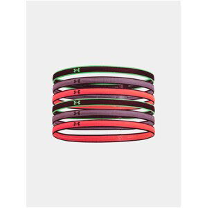 Sada šesti dámských sportovních čelenek ve vínové, fialové a růžové barvě Under Armour UA Mini Headbands (6pk)