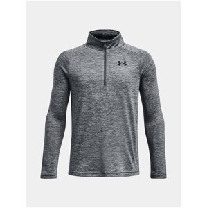 Šedé klučičí sportovní tričko se stojáčkem Under Armour UA Tech 2.0 1/2 Zip