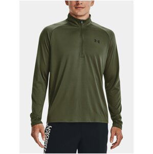 Khaki sportovní tričko Under Armour UA Tech 2.0 1/2 Zip