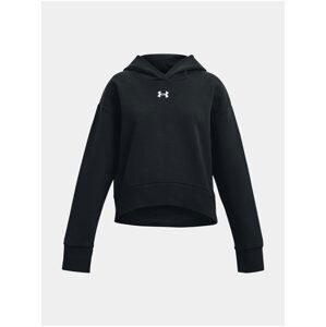 Černá holčičí mikina s kapucí Under Armour UA Rival Fleece Crop Hoodie