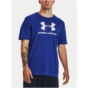 Modré pánské sportovní tričko Under Armour UA M SPORTSTYLE LOGO SS