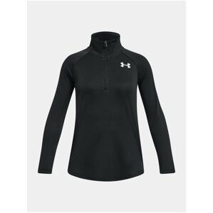 Černé holčičí sportovní tričko se stojáčkem Under Armour Tech Graphic 1/2 Zip