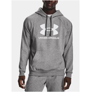 Šedá pánská mikina s kapucí Under Armour UA Rival Fleece Logo HD