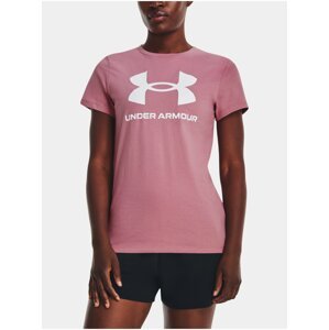 Růžové dámské tričko Under Armour UA W SPORTSTYLE LOGO SS