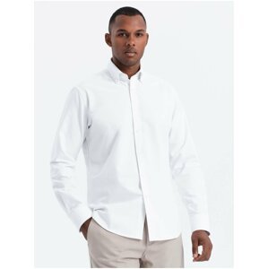 Bílá pánská košile Ombre Clothing