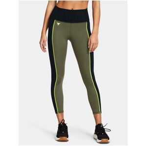 Khaki sportovní legíny Under Armour Pjt Rck LG Clrblck Ankl Lg