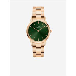 Dámské hodinky v růžovozlaté barvě Daniel Wellington Iconic Emerald