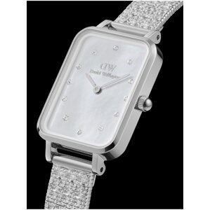 Dámské hodinky ve stříbrné barvě Daniel Wellington Quadro Lumine