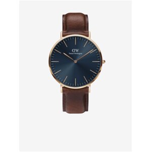 Tmavě hnědé pánské kožené hodinky Daniel Wellington CLASSIC