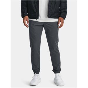 Tmavě šedé pánské sportovní tepláky Under Armour UA Stretch Woven CW Jogger