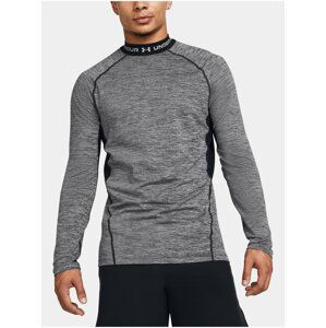 Šedé pánské žíhané sportovní tričko Under Armour UA CG Armour Twist Mock