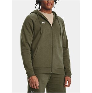 Khaki mikina Under Armour UA Rival Fleece FZ Hoodie