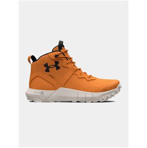 Oranžové kožené kotníkové boty Under Armour UA MG Valsetz Trek Mid L WP