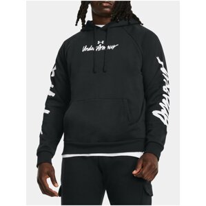 Černá mikina Under Armour UA Rival Fleece Graphic HD