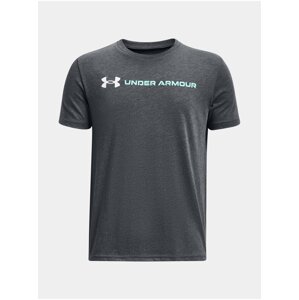 Tričko Under Armour UA B LOGO WORDMARK SS-GRY