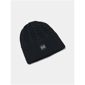 Černá čepice Under Armour Halftime Cable Knit Beanie