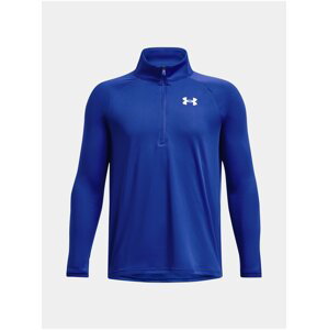 Modré sportovní tričko Under Armour UA Tech 2.0 1/2 Zip