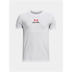 Bílé tričko Under Armour UA SCRIBBLE BRANDED SS