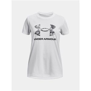 Bílé sportovní tričko Under Armour UA Tech Print BL SSC