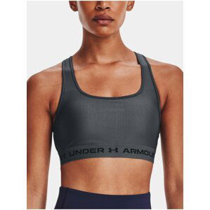 Tmavě šedá sportovní podprsenka Under Armour UA Crossback Mid Bra