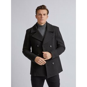 Černý kabát Burton Menswear London